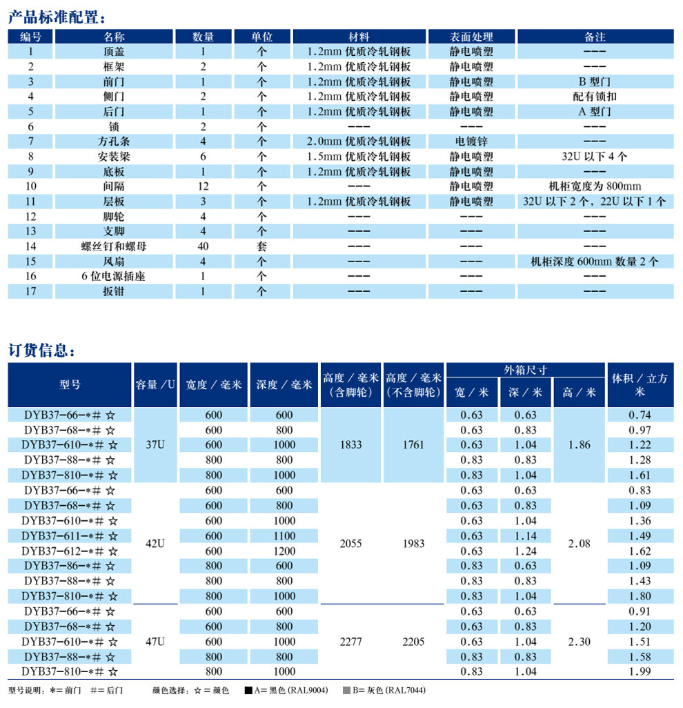 豪華B型網(wǎng)絡(luò)服務(wù)器機柜 DYB CABINET(圖3)